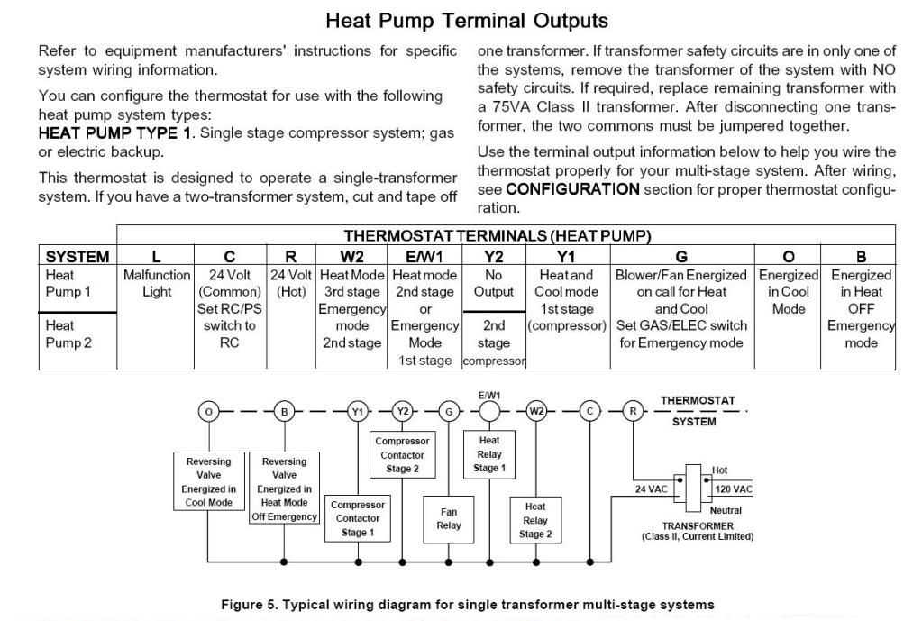 2stage furnace single stage ac thermostat wiring diagram