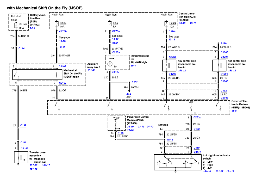 2wd to 4wd wiring diagram for transfer case ford ranger