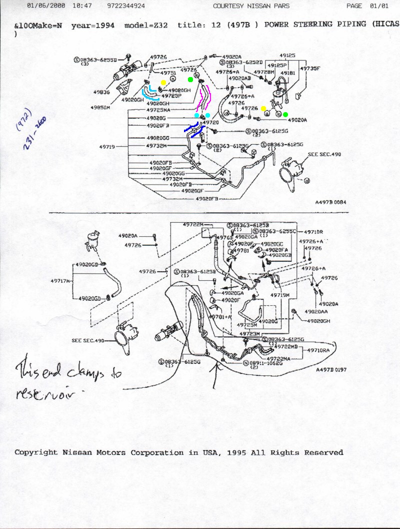 300zx coolant hose diagram