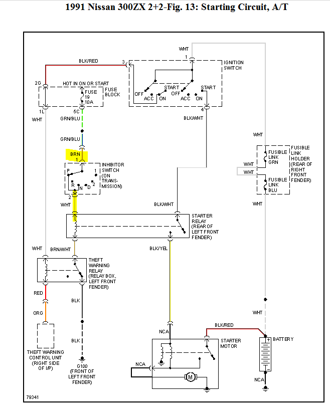 300zx na starter wiring diagram
