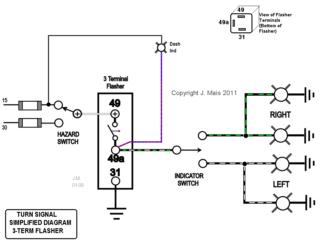 3prong flasher wiring diagram