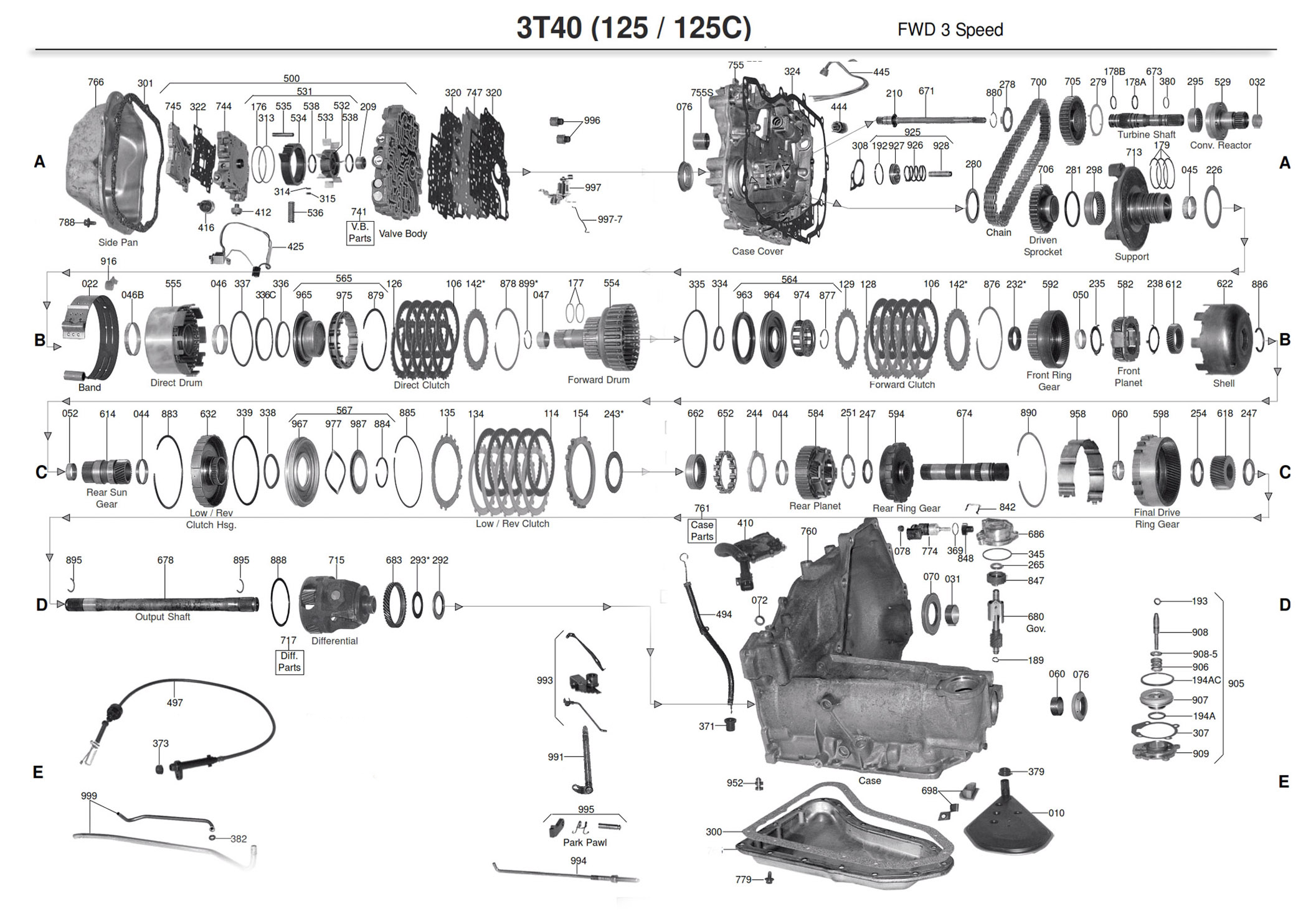 3t40 transmission diagram