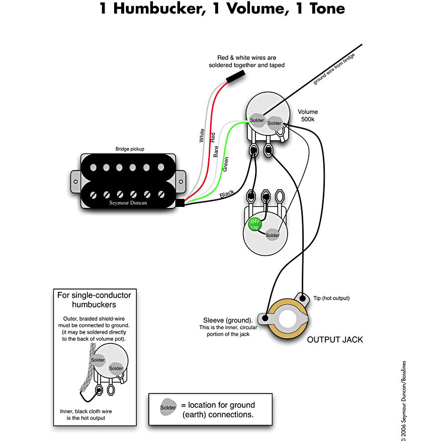 4 conductor humbucker wiring diagram