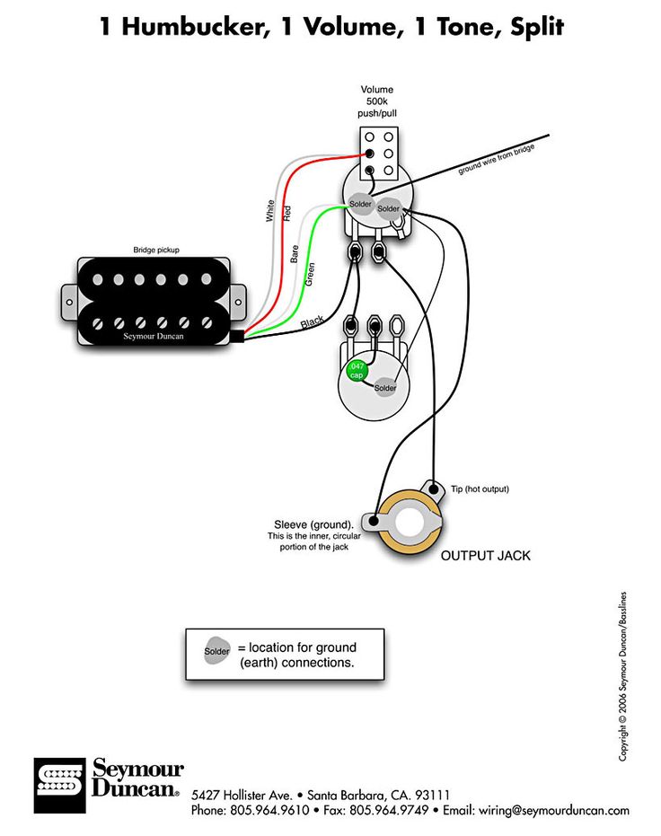 4 conductor humbucker wiring diagram