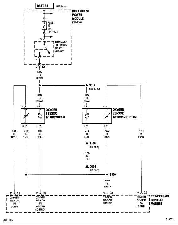 4 Wire O2 Sensor Wiring Diagram Downstream Dodge Stratus 2002