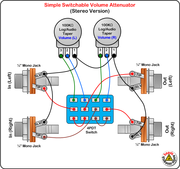 4pdt switch diagram