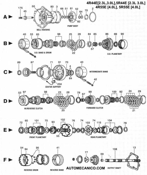 4r44e valve body diagram