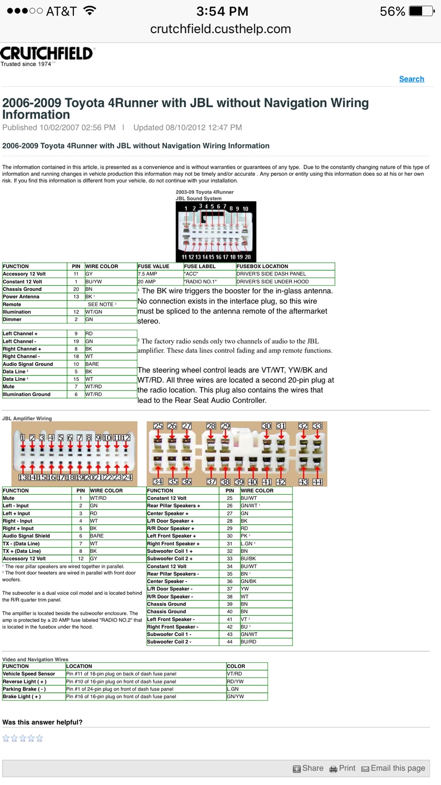 4runner 4th gen tow wiring diagram