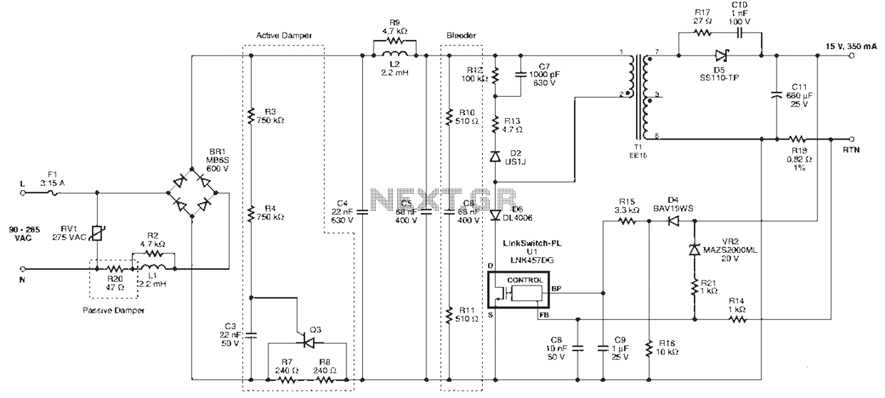 50w led driver circuit diagram