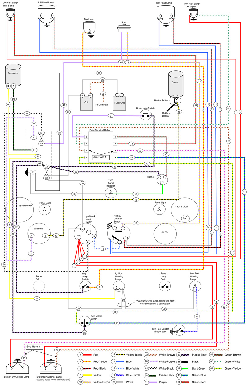 51 mgtd wiring diagram in color