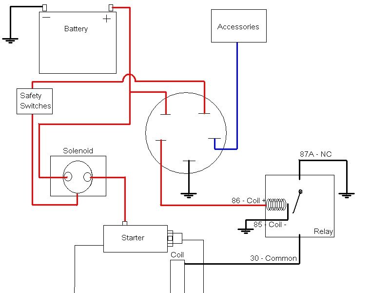 6 prong lawn mower starter solenoid wiring diagram