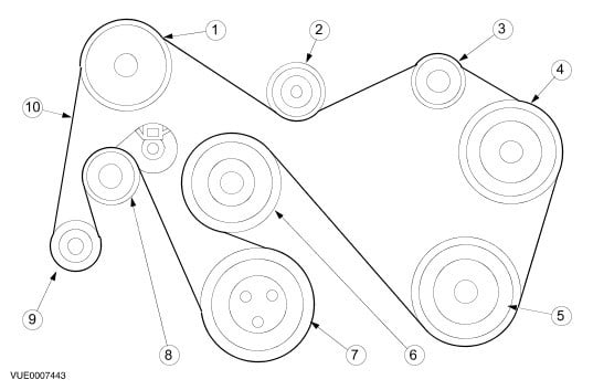 6.0 powerstroke dual alternator belt diagram