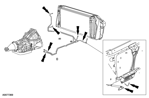 700r4 transmission line routing