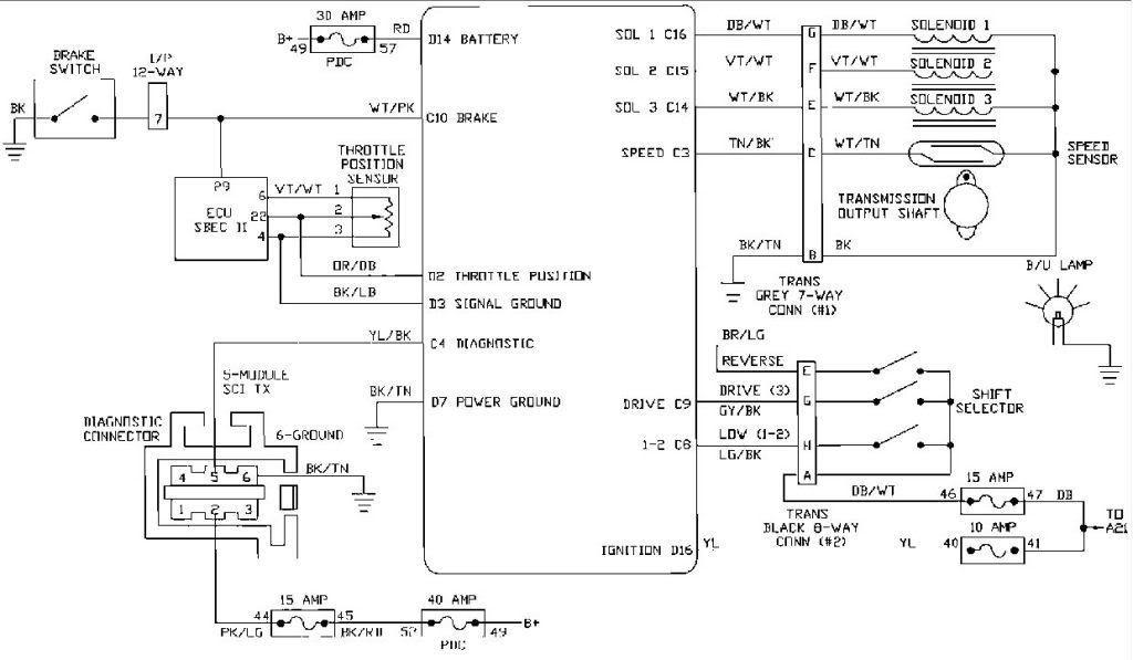 700r4 transmission line routing