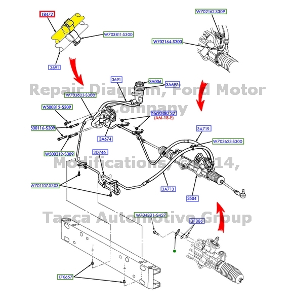 7.3 power steering hose diagram