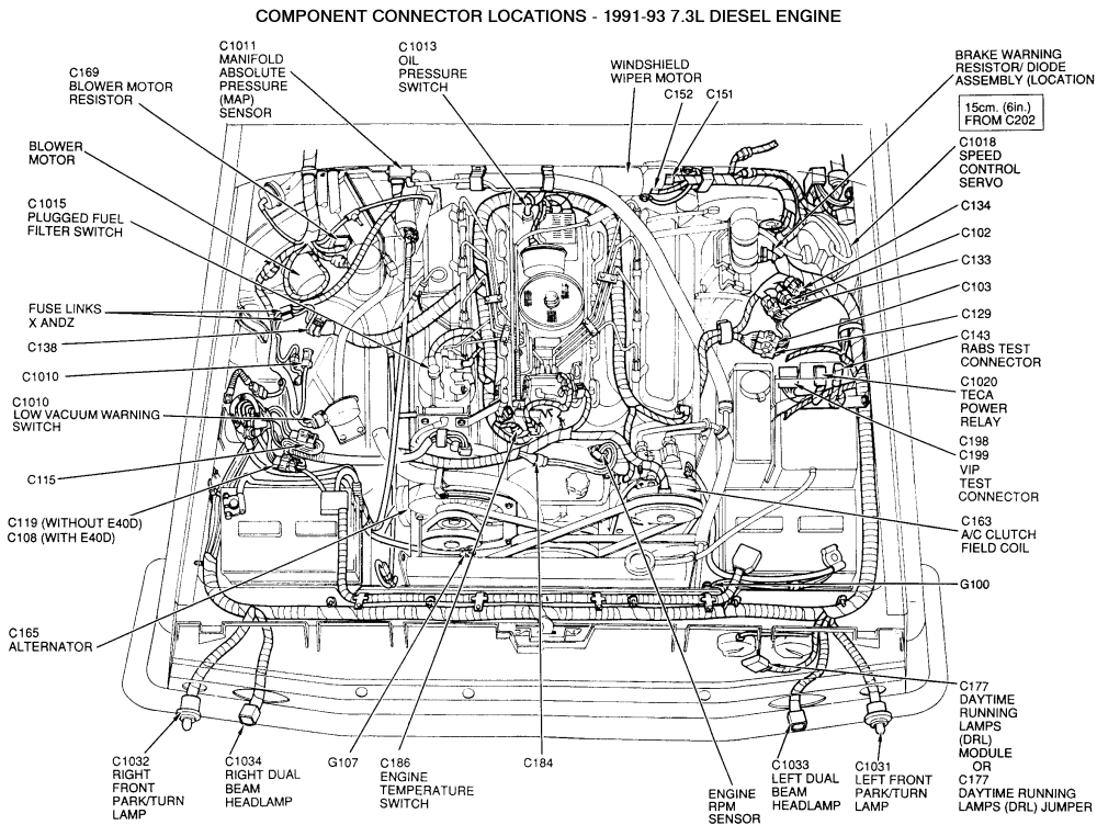 7.3 power steering hose diagram