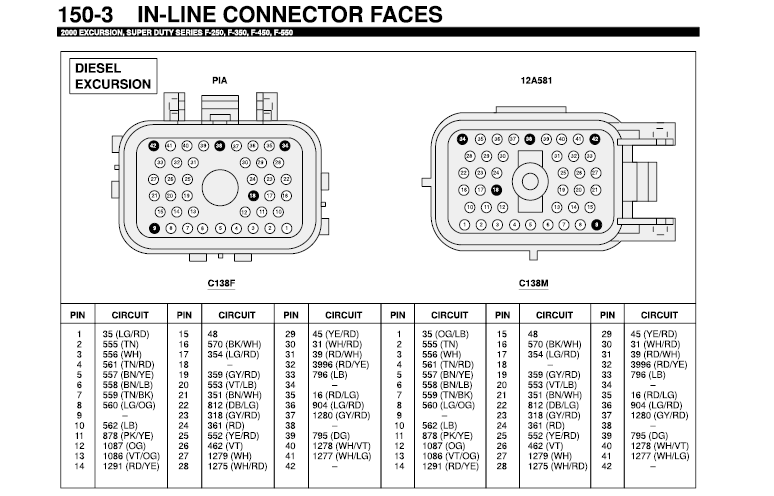 7.3l 42 pin connector wiring diagram