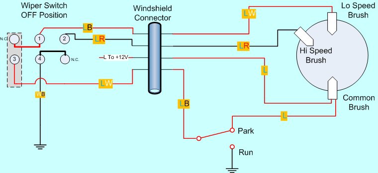 74 fj40 wiper motor wiring diagram