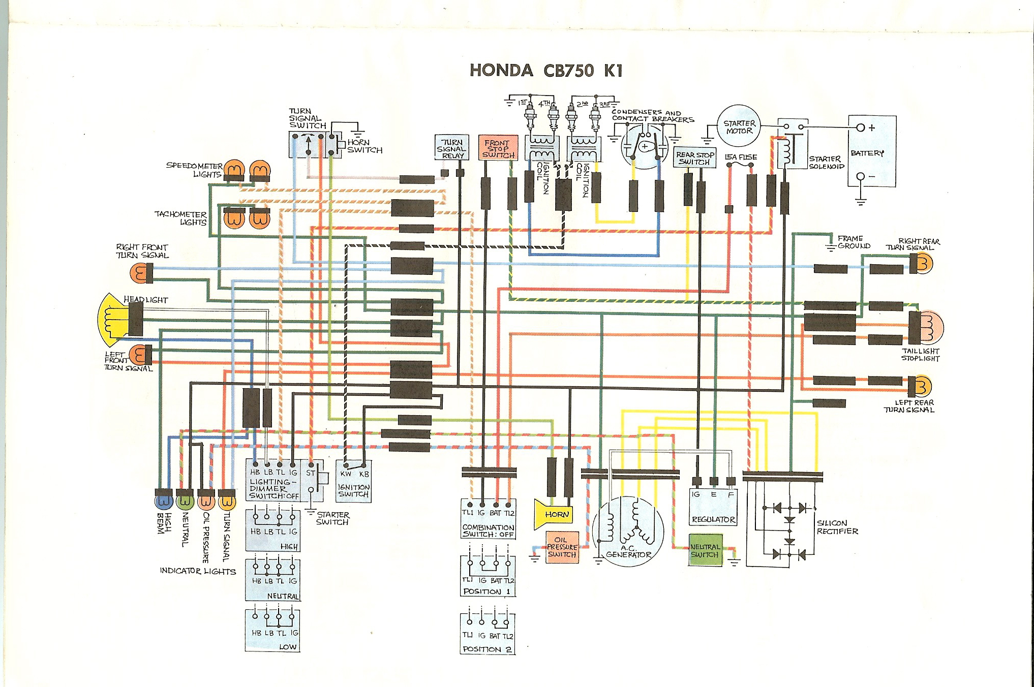 77 cb 750k wiring diagram