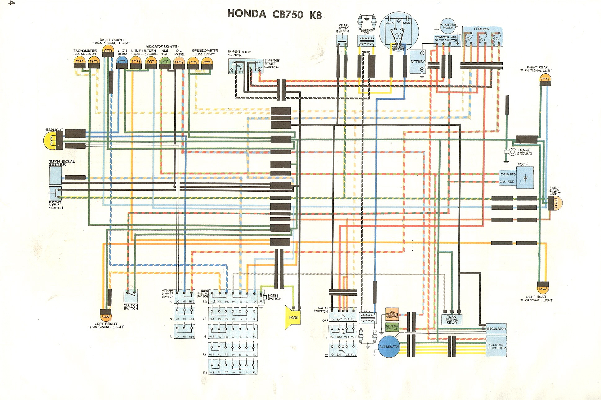 77 cb 750k wiring diagram