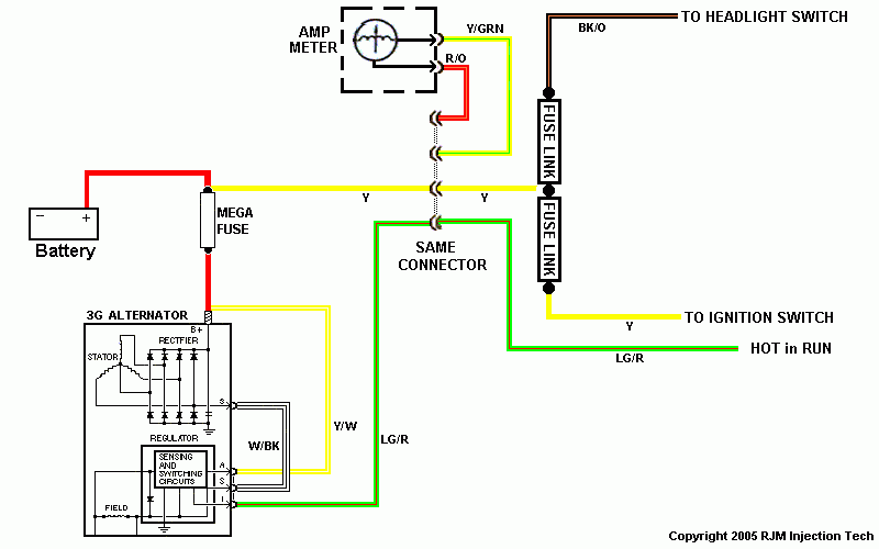 93 mustang 3g alternator wiring diagram