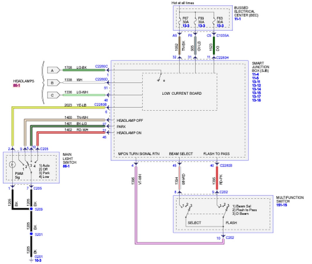 94 mazda mx3 headlight wiring diagram