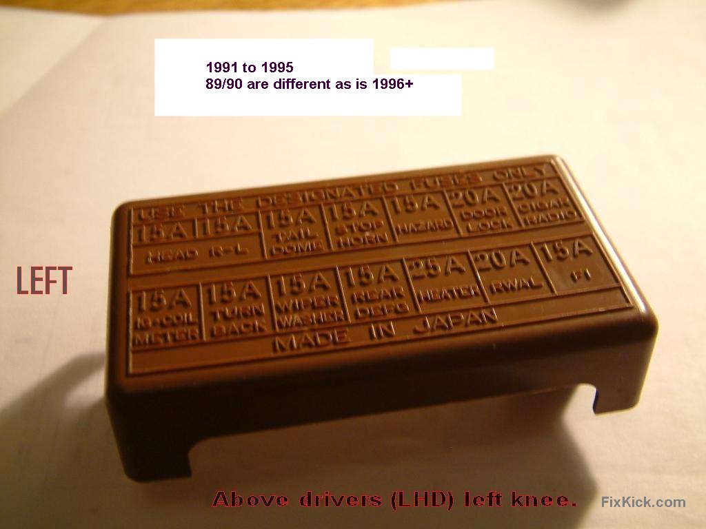 95 geo prizm fuse box diagram