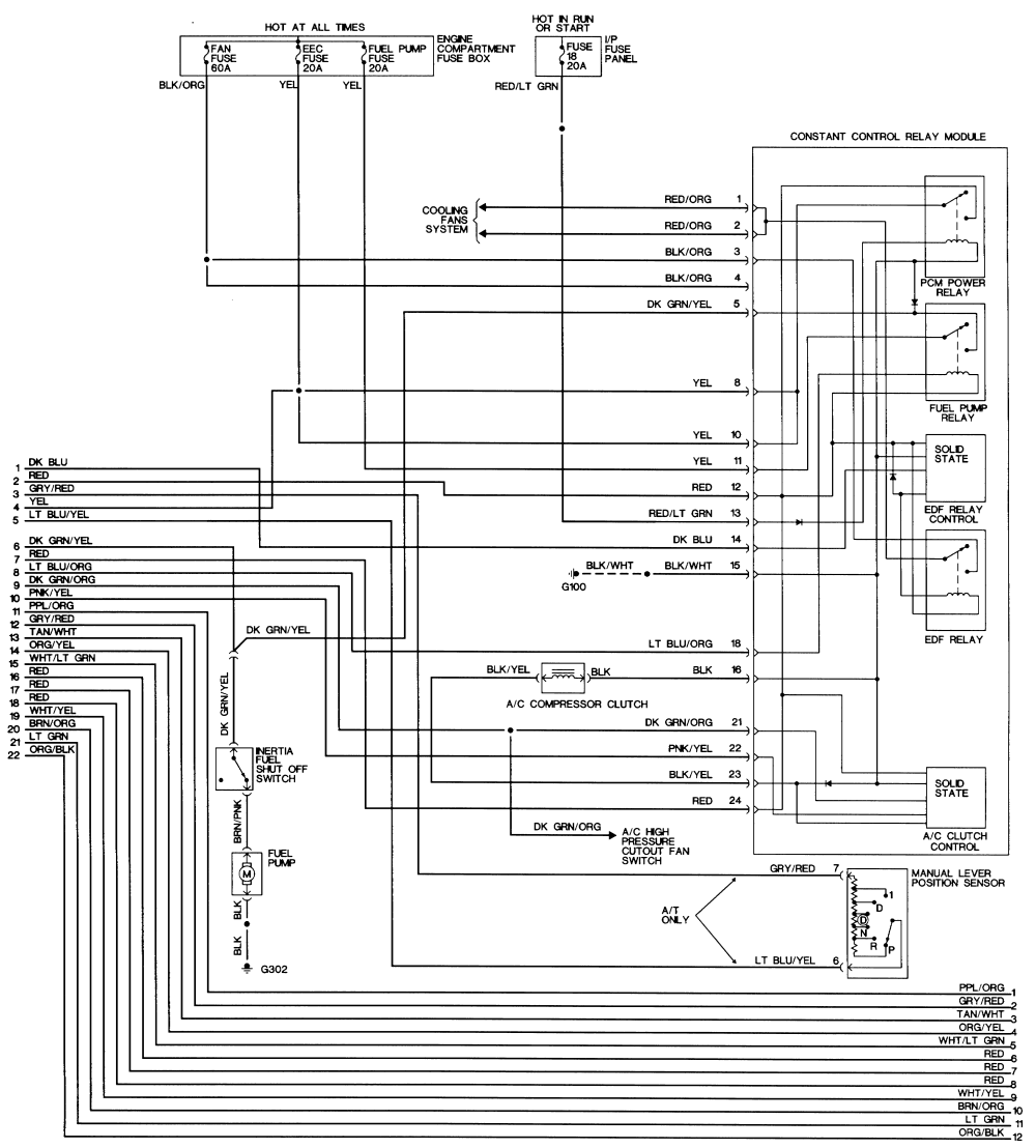 96 ford mustang ccrm wiring diagram