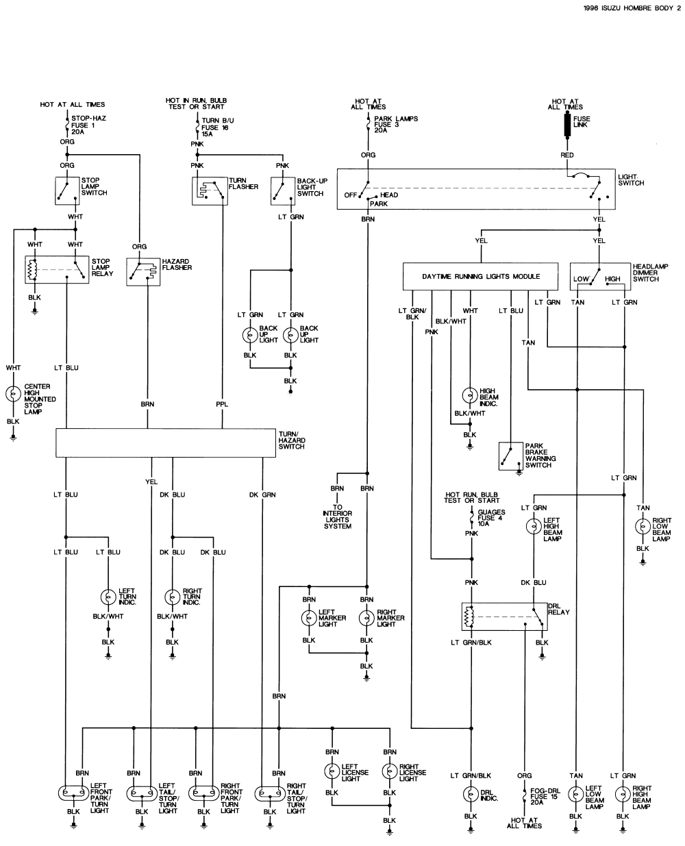 98 isuzu rodeo 3.2l new fuel pump connector wiring diagram instructions