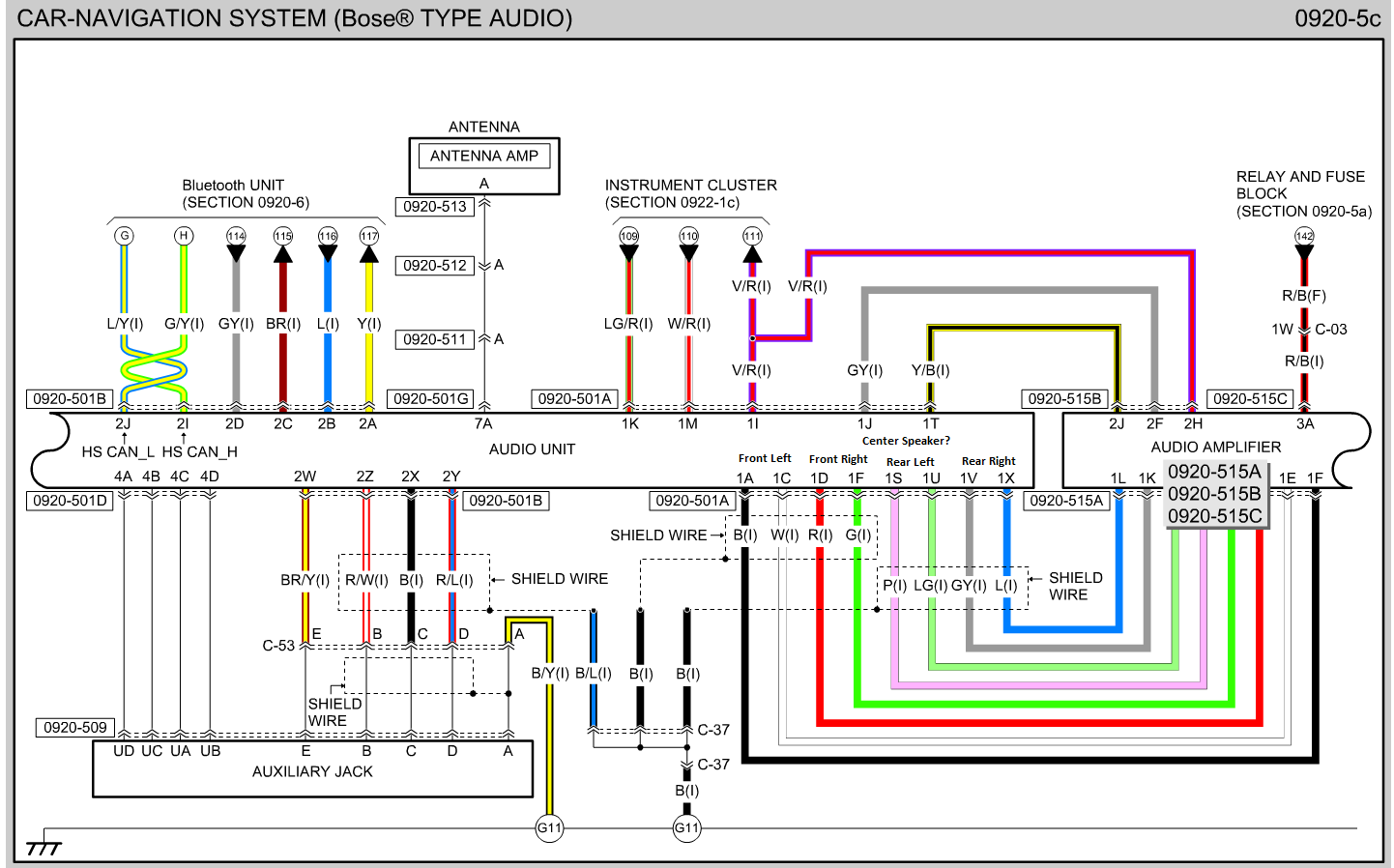 99 intrigue with bose factory sound wiring diagram and colors