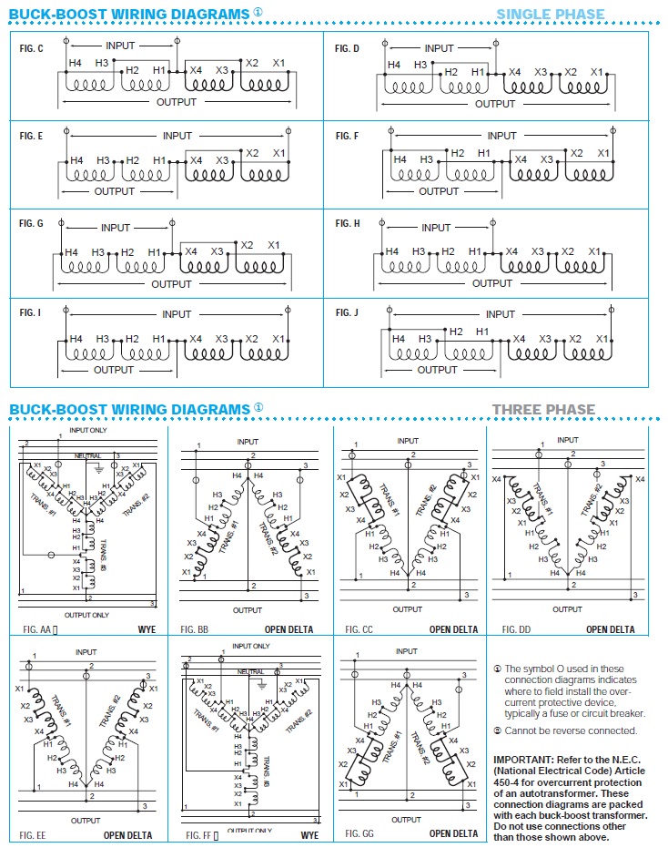 acme buck boost transformer wiring diagram