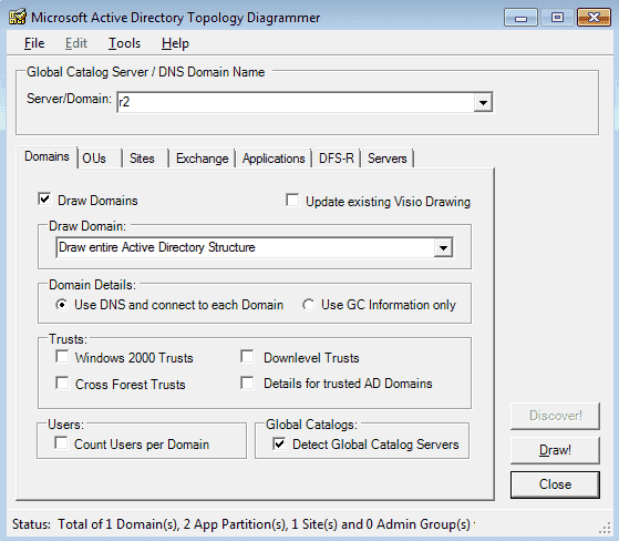 active directory topology diagrammer