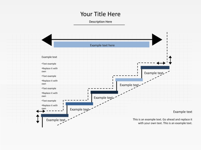 add a step up process smartart diagram to the slide