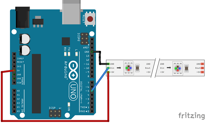 addressable led strip arduino wiring diagram