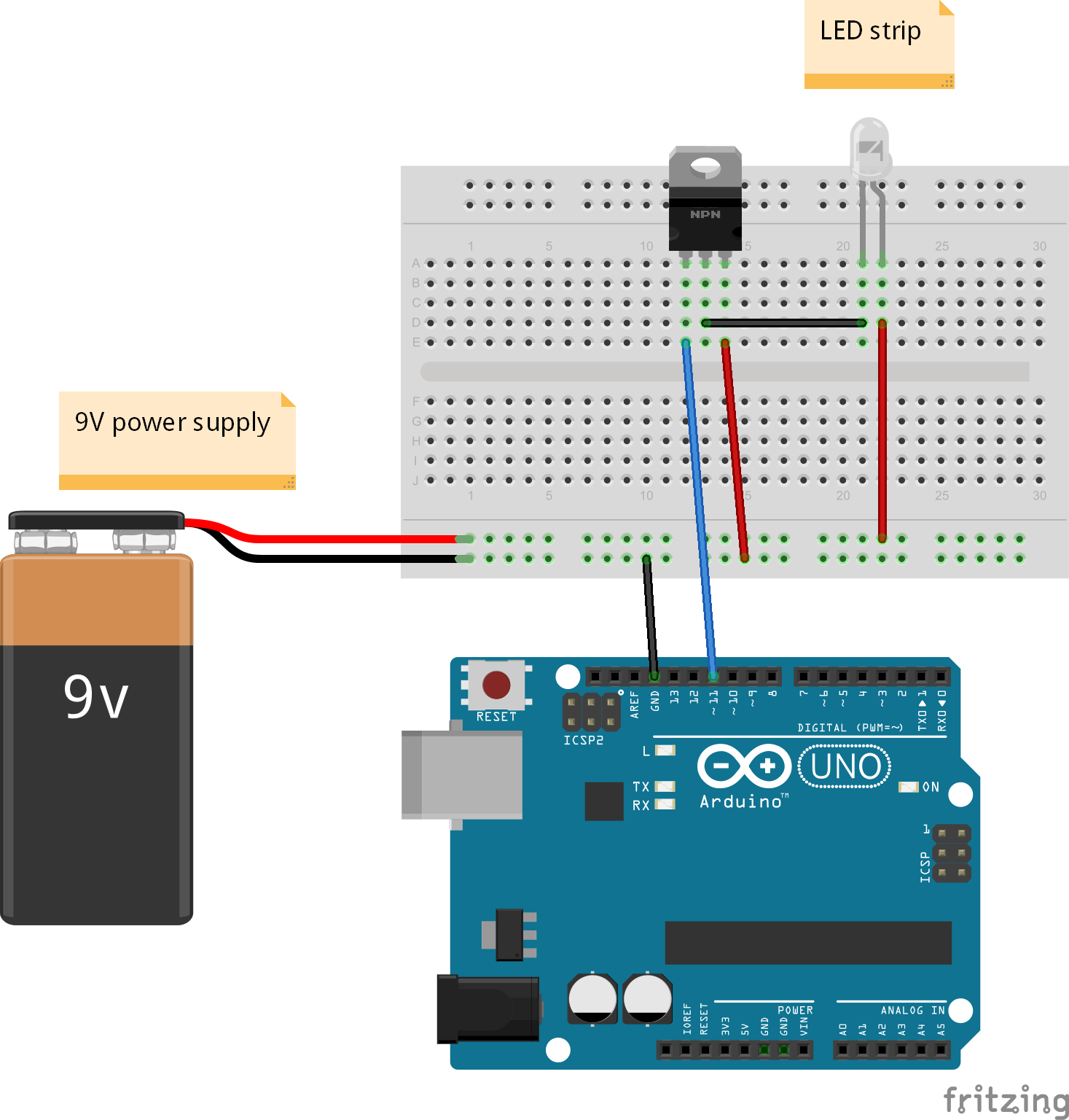 addressable led strip arduino wiring diagram