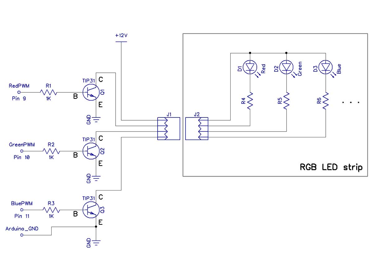 addressable led strip arduino wiring diagram