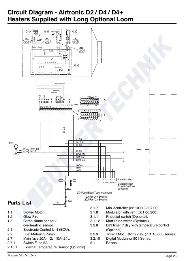 airtronic d2 wiring diagram