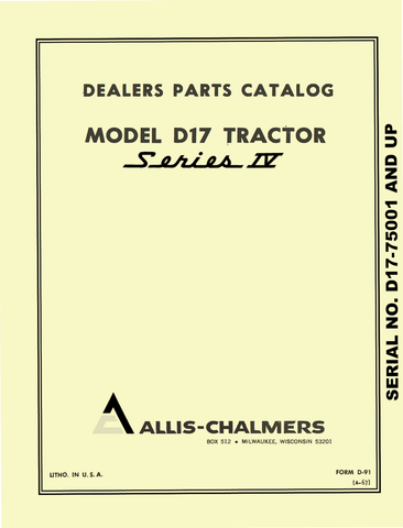 allis chalmers d17 series 4 wiring diagram