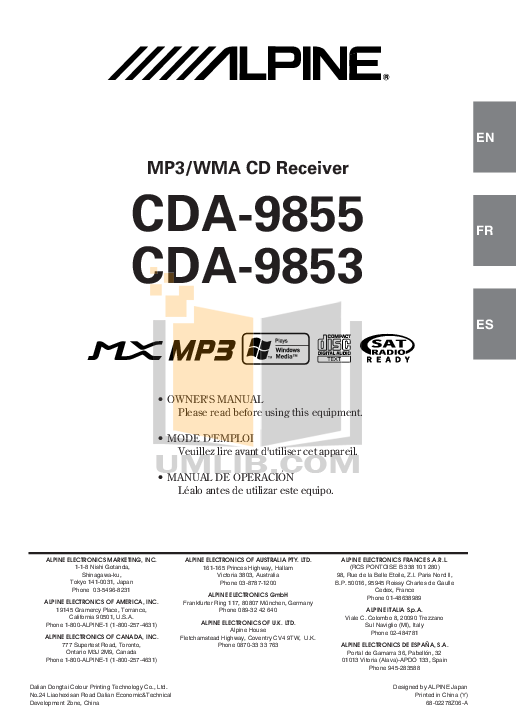 Alpine Cda 9886 Wiring Diagram