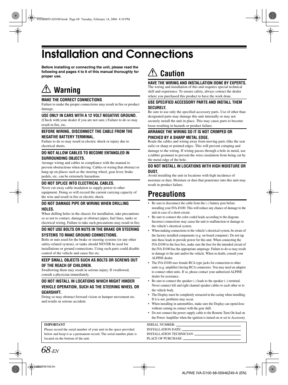 alpine iva d300 wiring diagrams