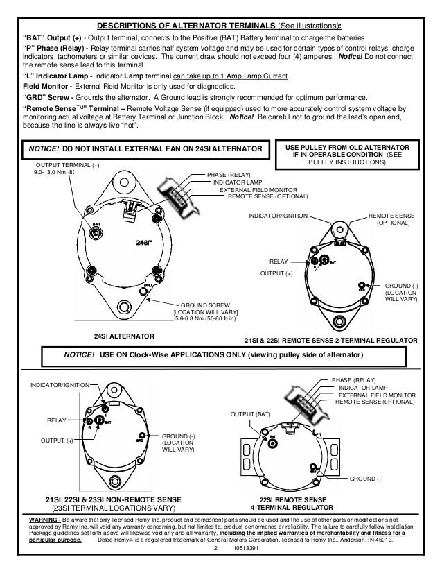 alternator delco style 22s1 wiring diagram