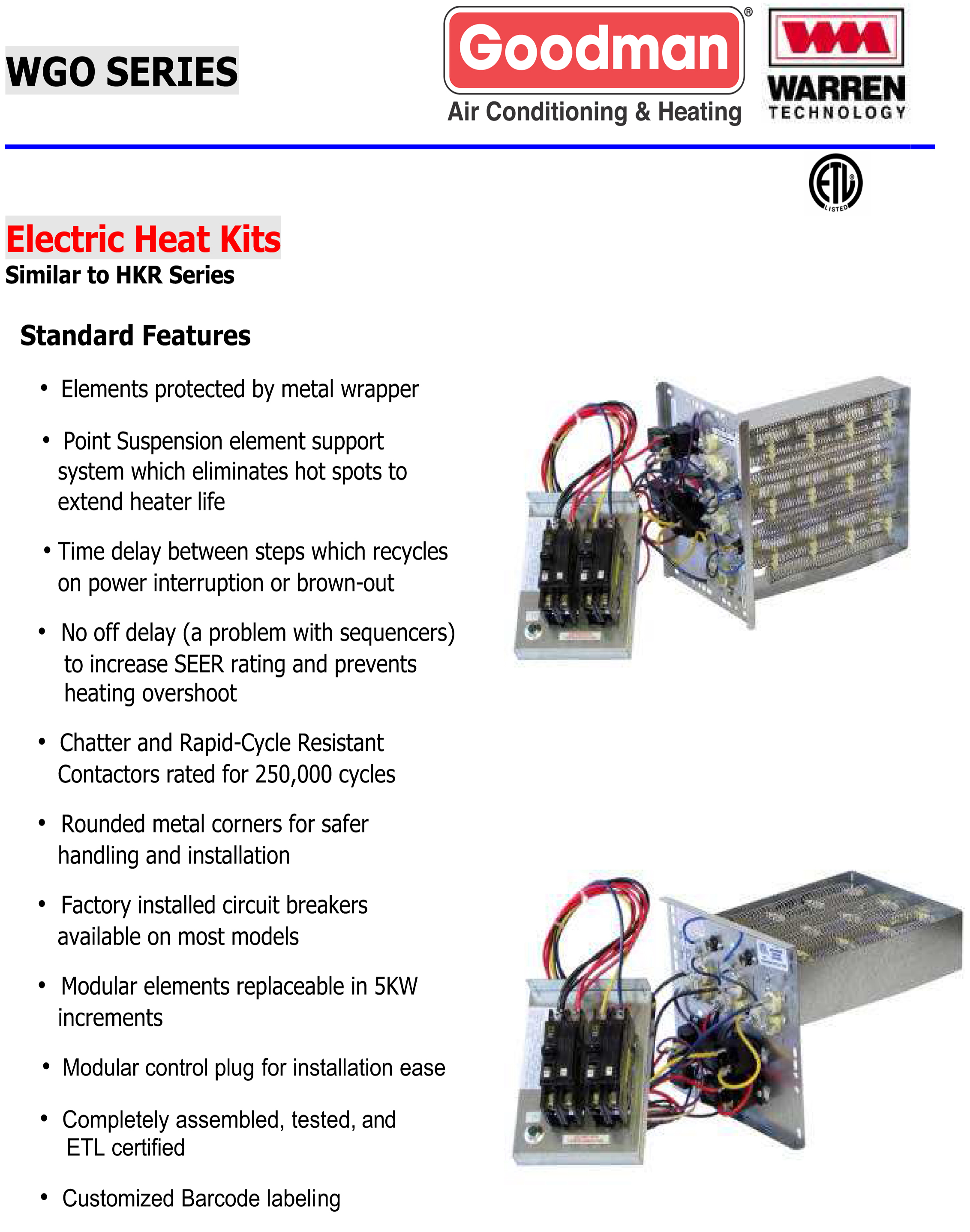 ameristar - electric heat kit 5 kw wiring diagram