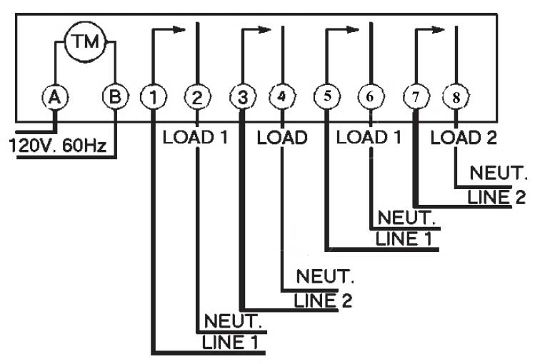 amf mechanical time switch model 4003 - 00 wiring diagram