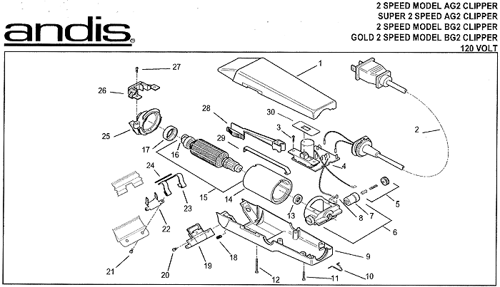 andis hd-3l wiring diagram