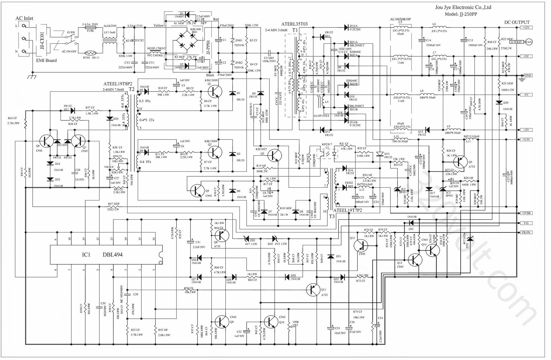 apevia 500w psu wiring diagram