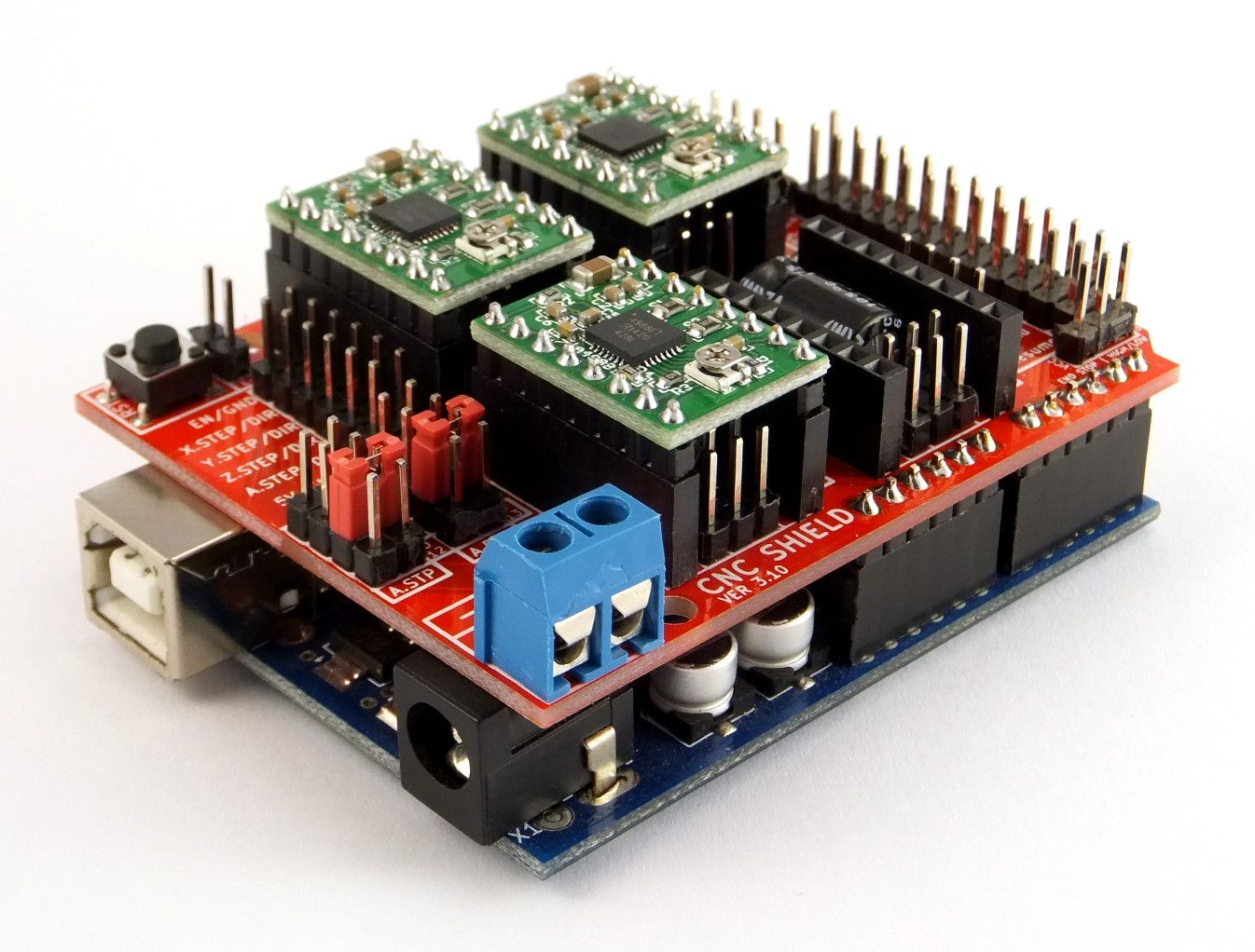 arduino 3 axis cnc shield stepper board wiring diagram