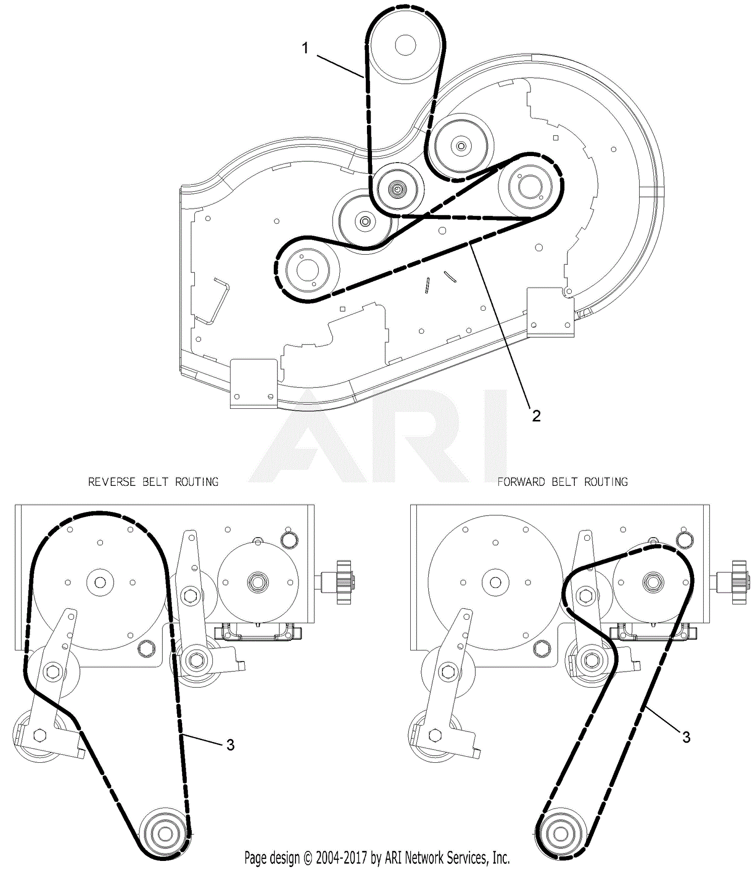 ariens riding mower belt diagram