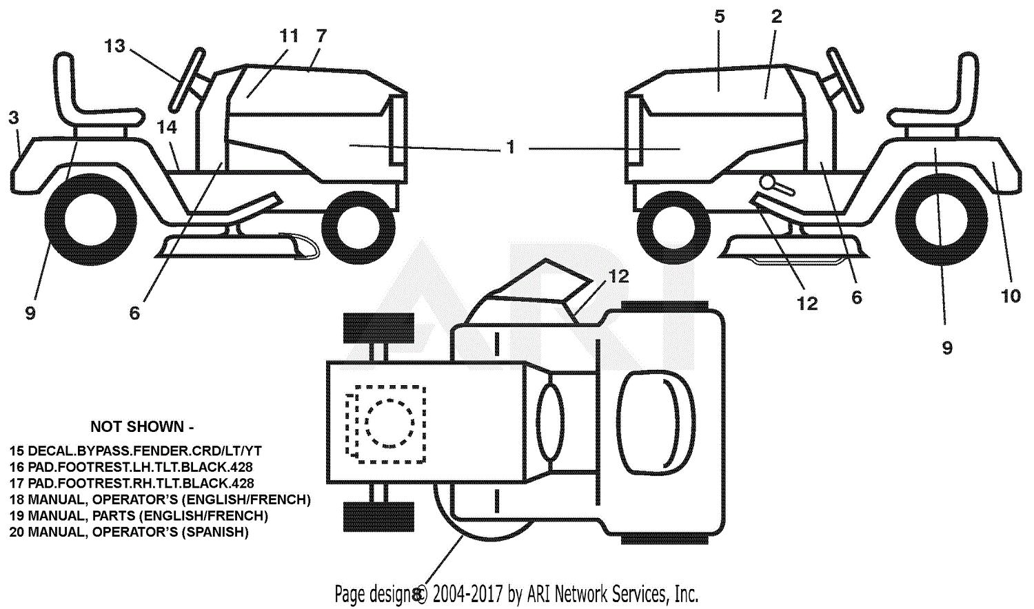 ariens riding mower drive belt diagram