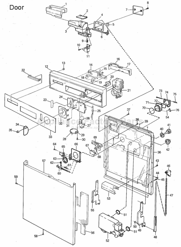 asko dishwasher parts diagram