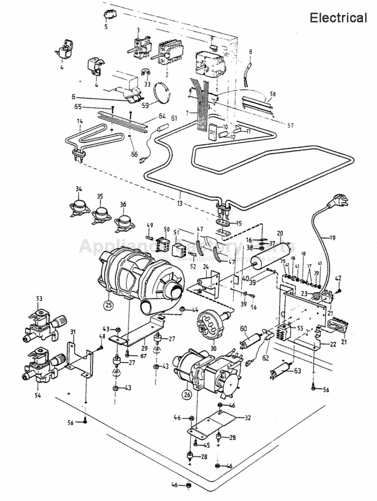 asko dishwasher parts diagram